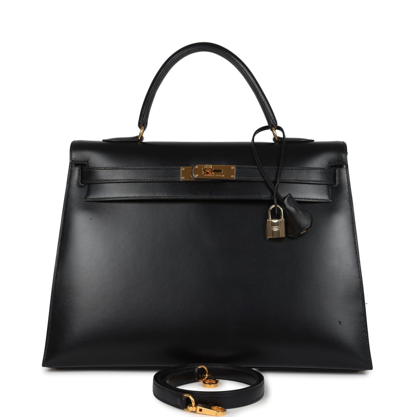 Vintage Kelly Sellier 35 Black Box Gold Hardware