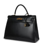 Vintage Kelly Sellier 35 Black Box Gold Hardware