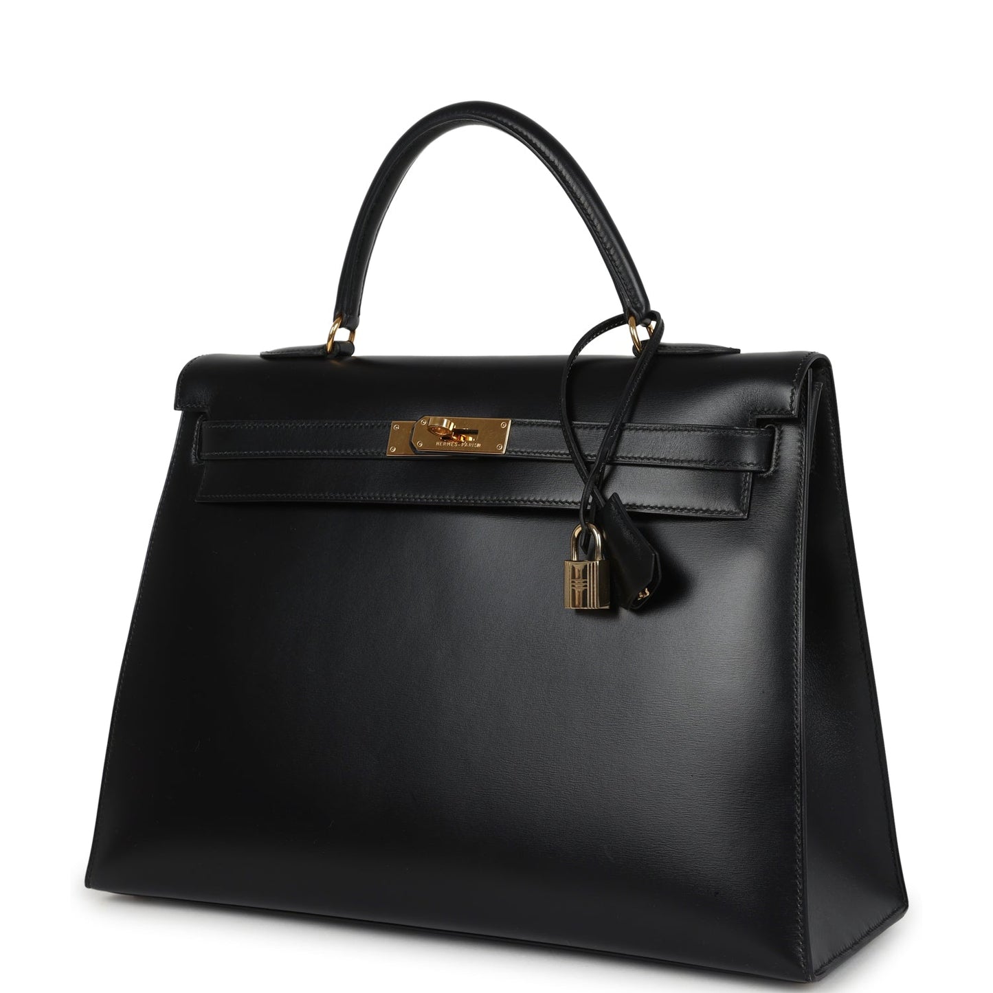 Vintage Kelly Sellier 35 Black Box Gold Hardware