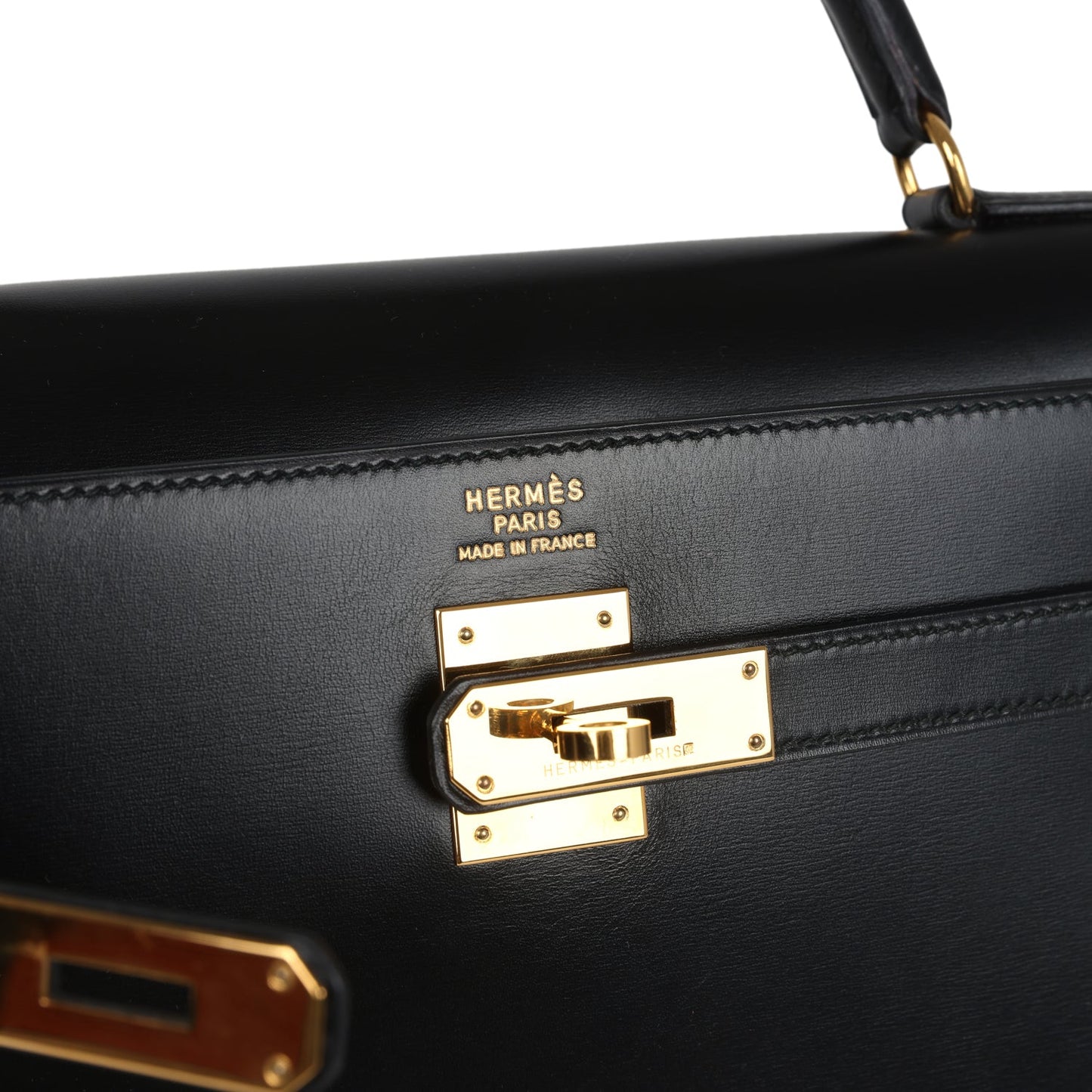 Vintage Kelly Sellier 35 Black Box Gold Hardware