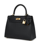 Kelly Sellier 25 Black Epsom Gold Hardware