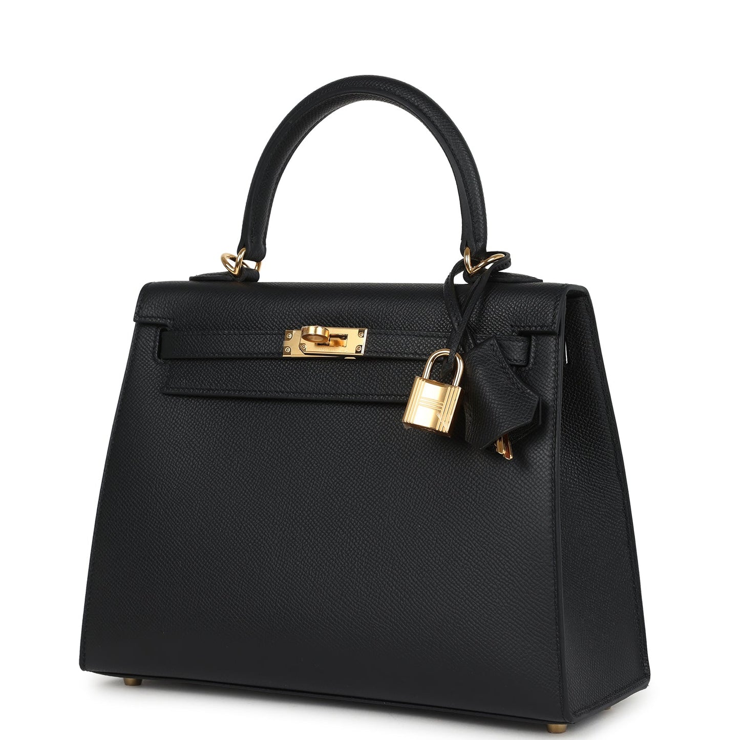 Kelly Sellier 25 Black Epsom Gold Hardware