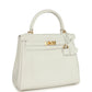 Hermes Kelly Retourne 25 New White Swift Gold Hardware