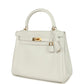 Hermes Kelly Retourne 25 New White Swift Gold Hardware