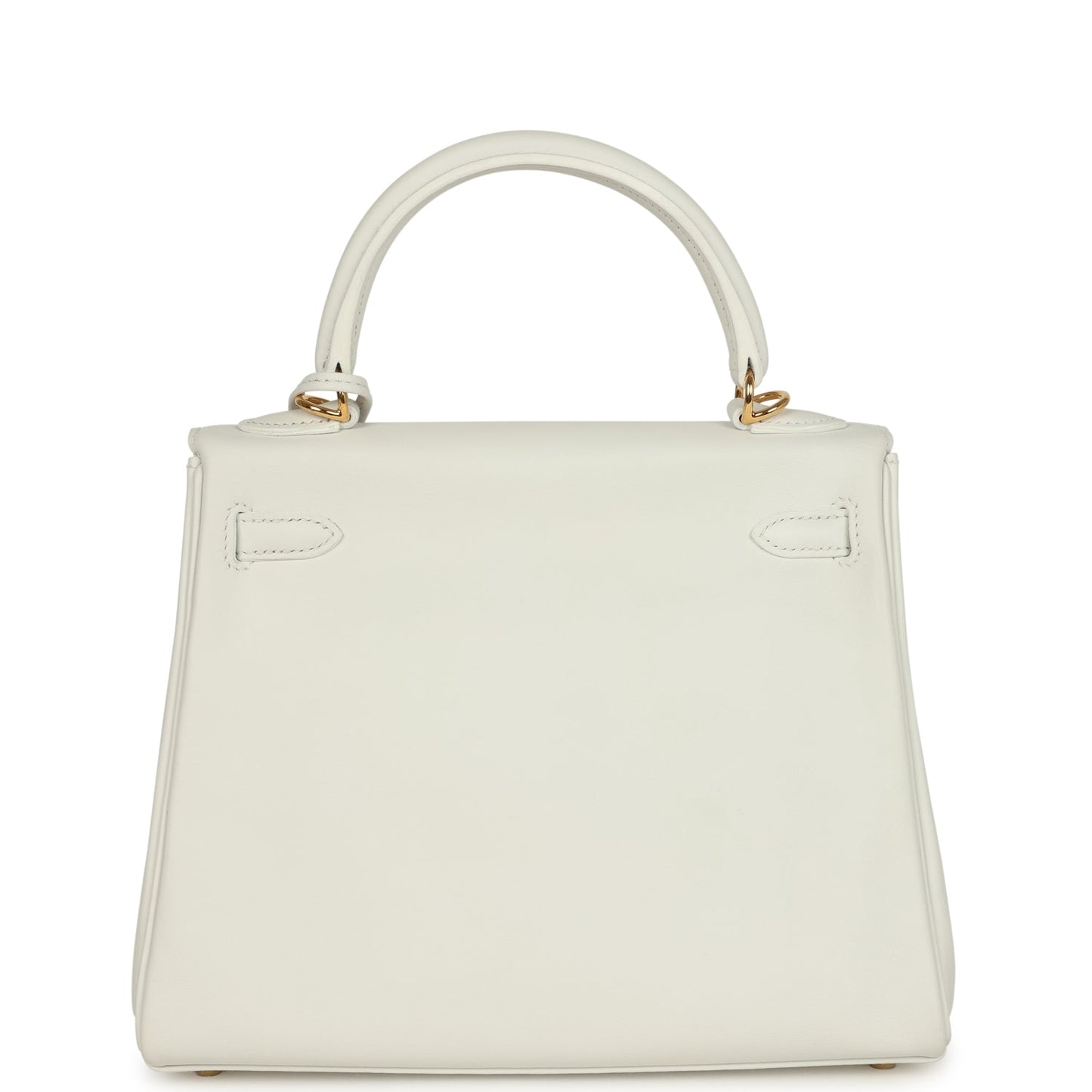 Hermes Kelly Retourne 25 New White Swift Gold Hardware