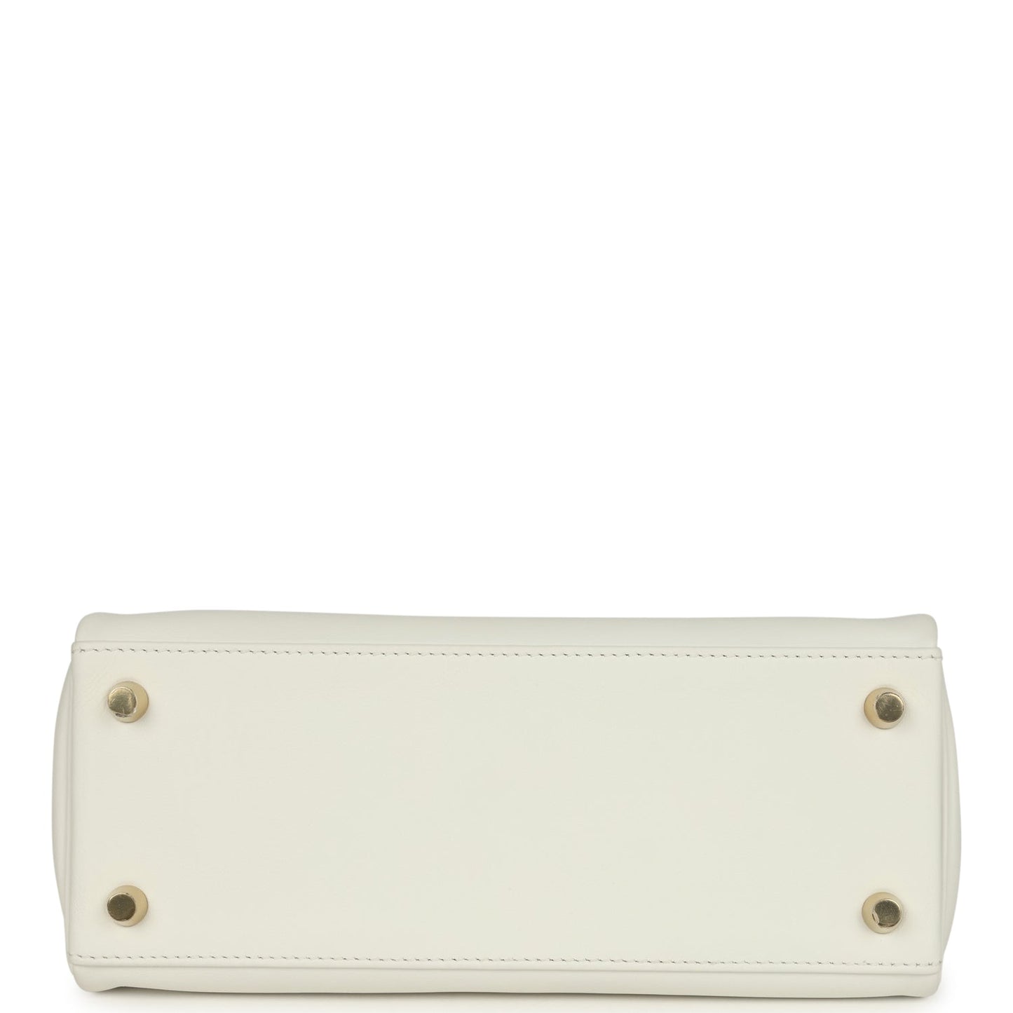 Hermes Kelly Retourne 25 New White Swift Gold Hardware