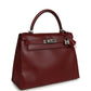 Vintage Kelly Sellier 28 Rouge H Box Palladium Hardware