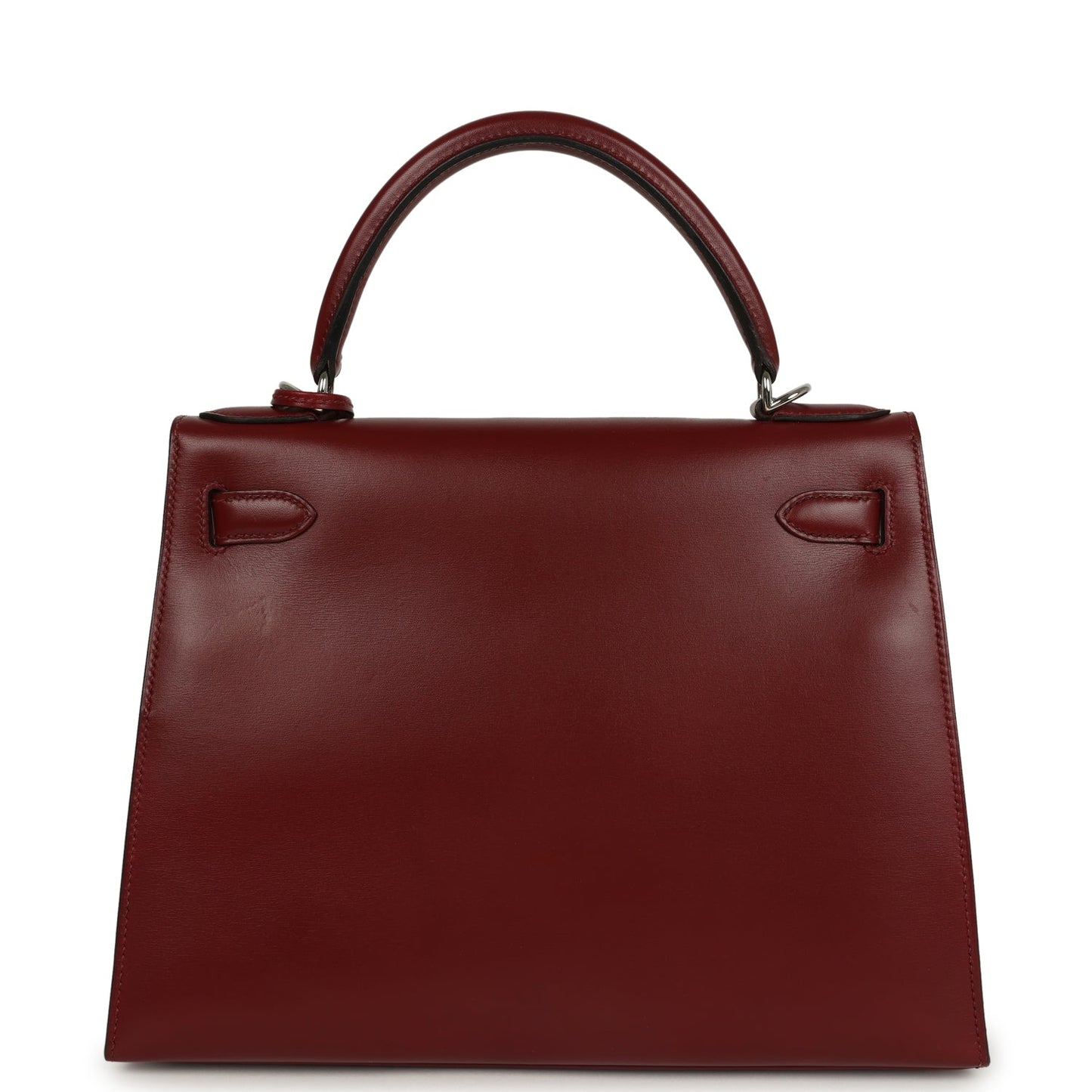 Vintage Kelly Sellier 28 Rouge H Box Palladium Hardware