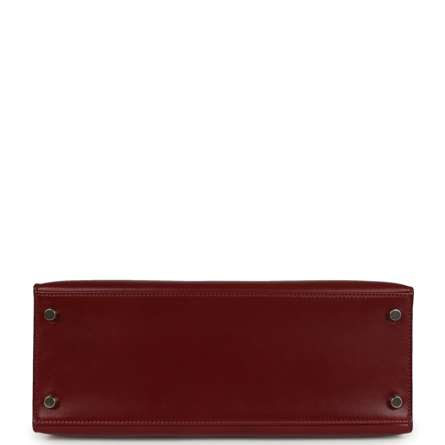 Vintage Kelly Sellier 28 Rouge H Box Palladium Hardware