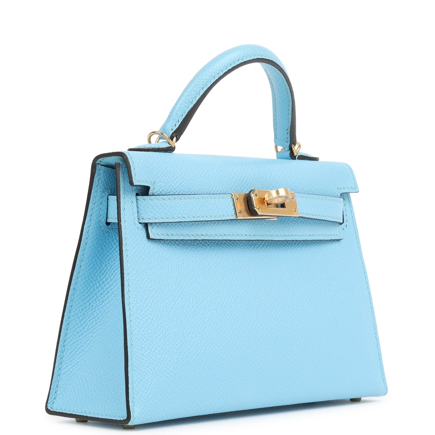 Kelly Sellier 20 Celeste Epsom Gold Hardware