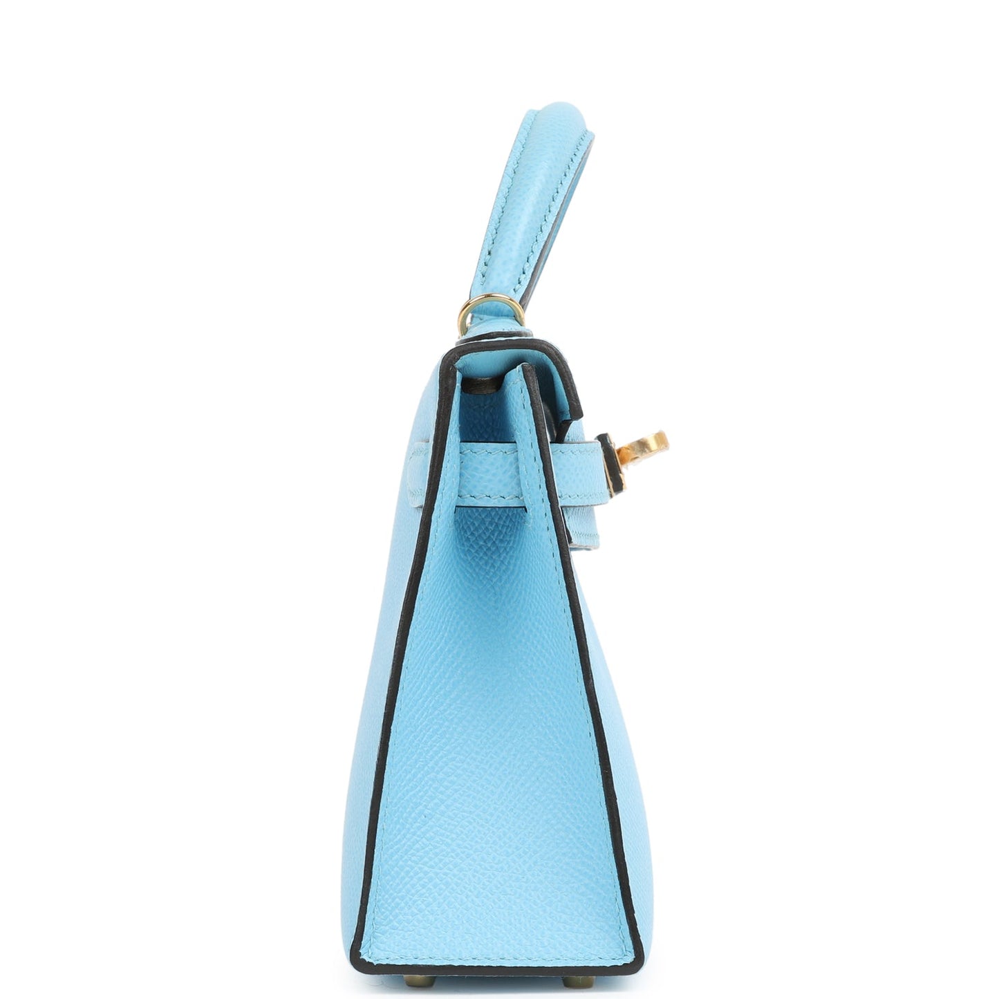 Kelly Sellier 20 Celeste Epsom Gold Hardware