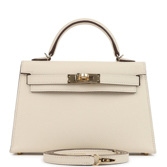 Special Order (HSS) Kelly Sellier 20 Craie Verso Epsom Permabrass Hardware