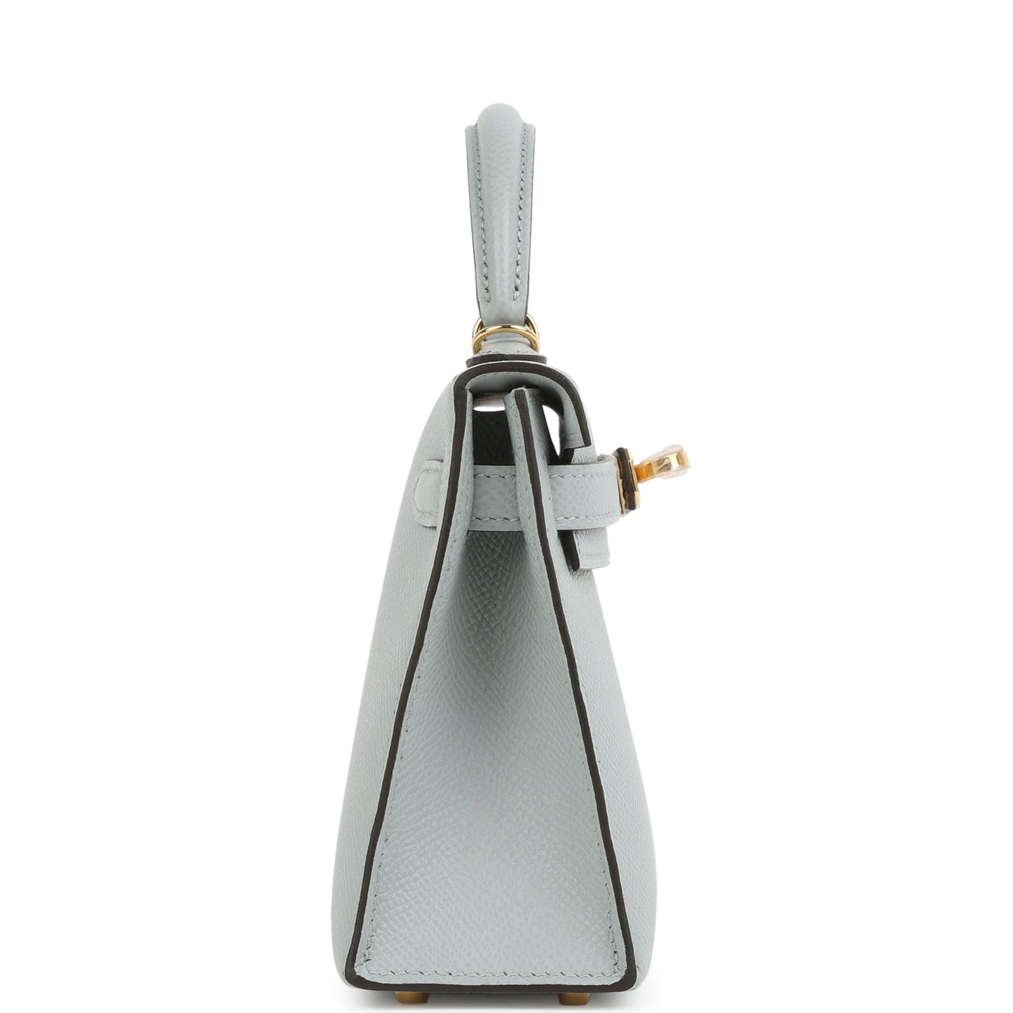 Kelly Sellier 20 Bleu Glacier Epsom Gold Hardware