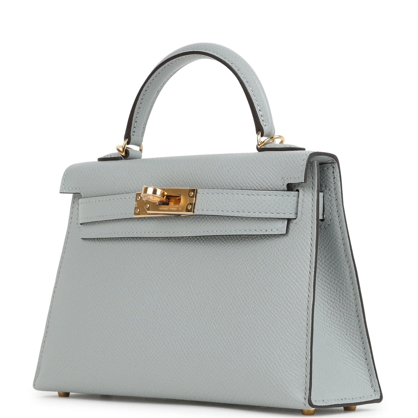 Kelly Sellier 20 Bleu Glacier Epsom Gold Hardware