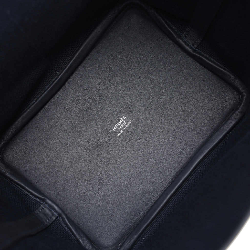 Picotin Cargo 18 Caban Swift and Black Toile Canvas Palladium Hardware