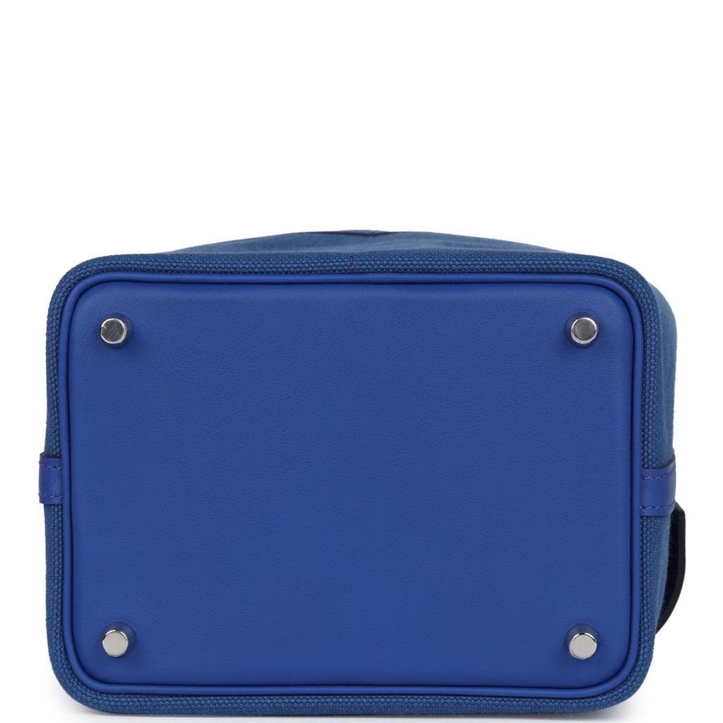 Picotin Cargo 18 Bleu Royal Swift and Toile Canvas Palladium Hardware