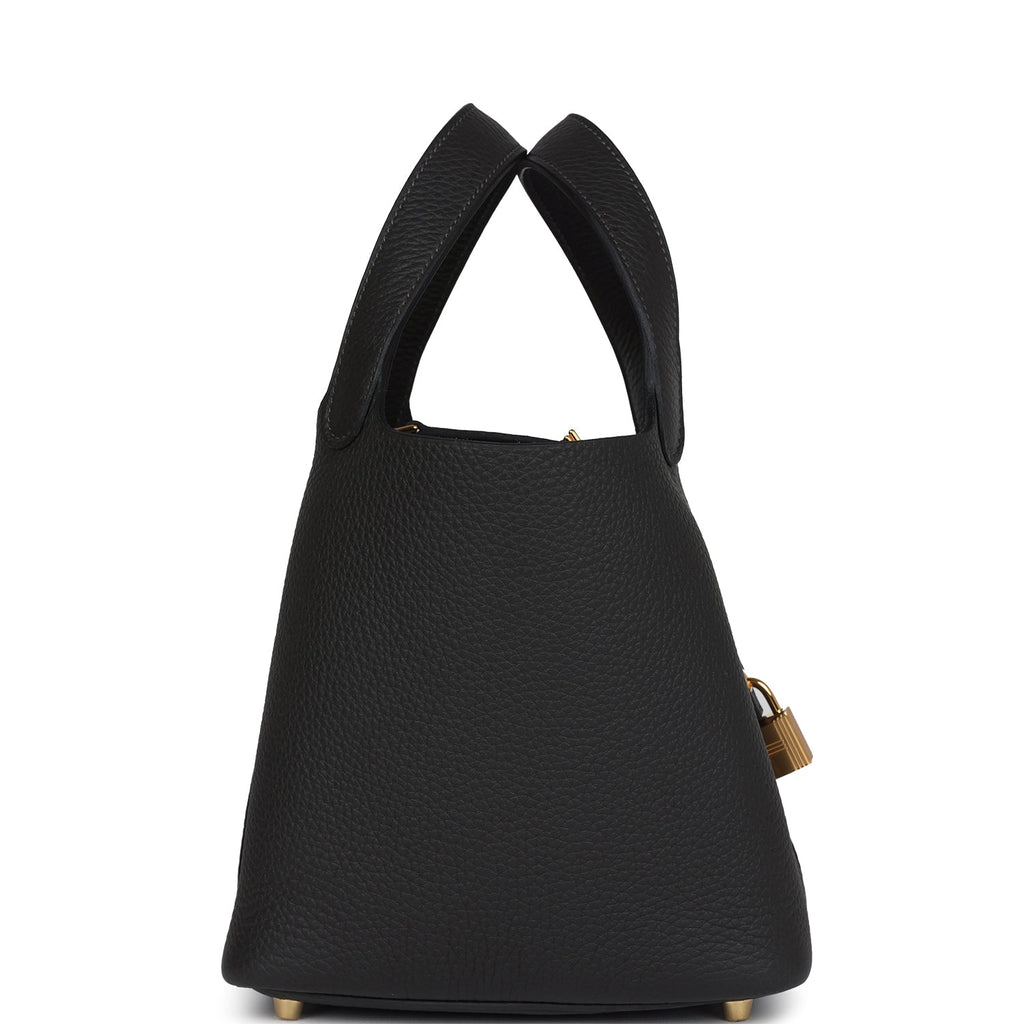 Picotin Lock 18 Dark Bronze Clemence Gold Hardware