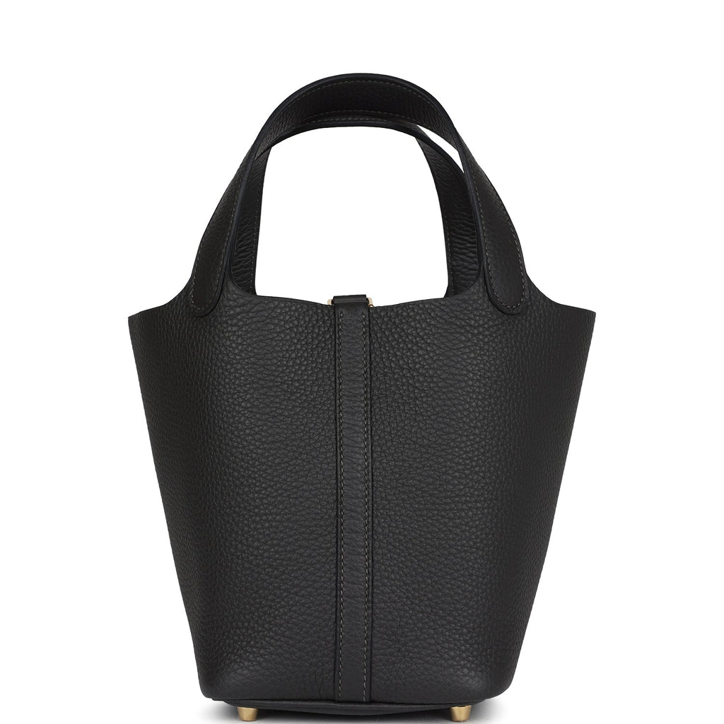 Picotin Lock 18 Dark Bronze Clemence Gold Hardware