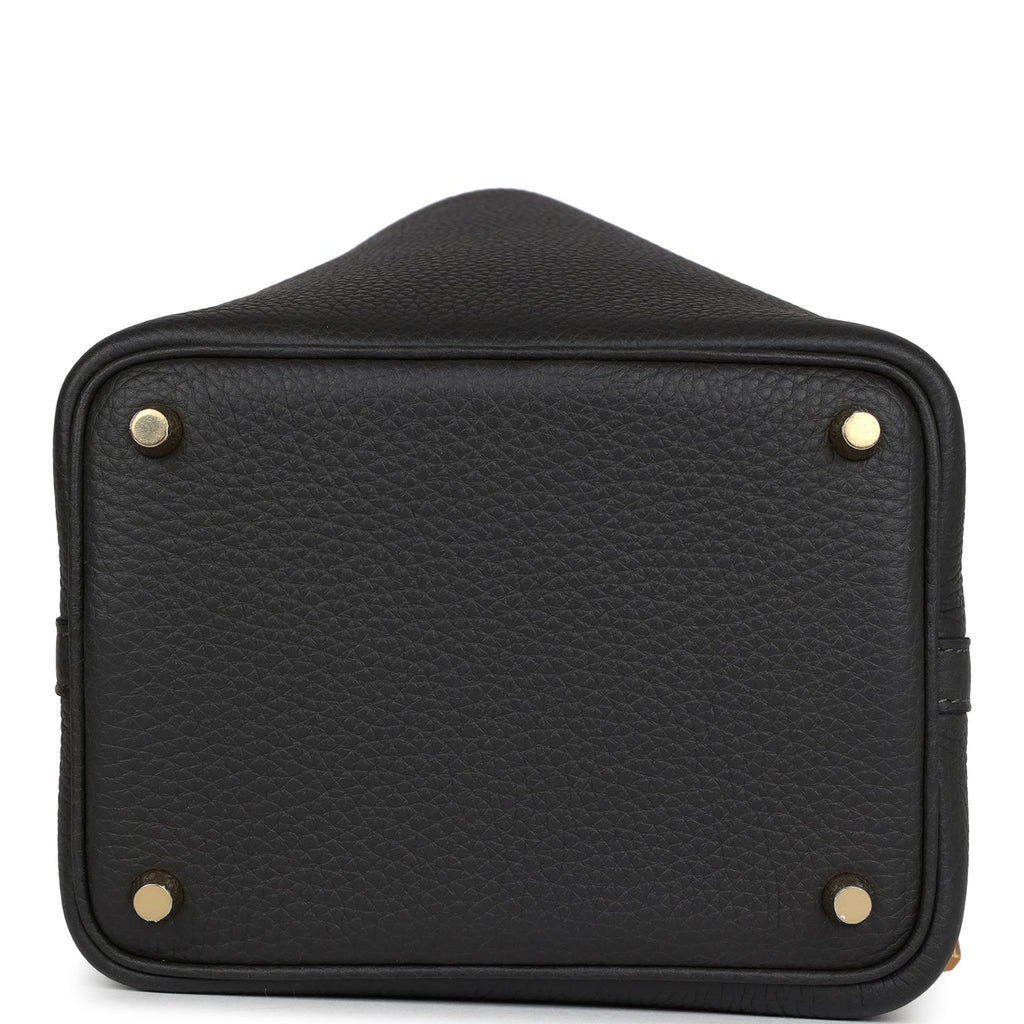 Picotin Lock 18 Dark Bronze Clemence Gold Hardware