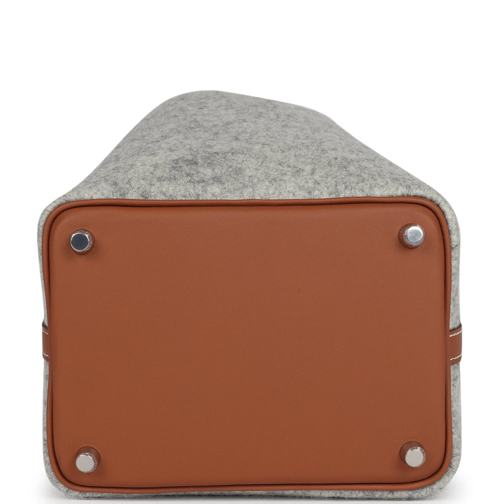 Picotin Lock 18 Gris Clair Feutre and Gold Swift Palladium Hardware