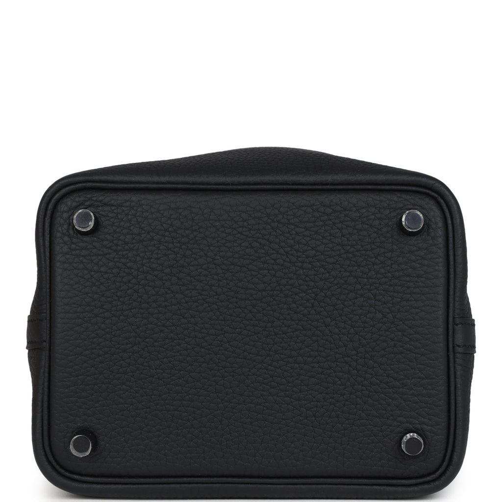 Picotin Lock 18 Monochrome Black Clemence Black Hardware