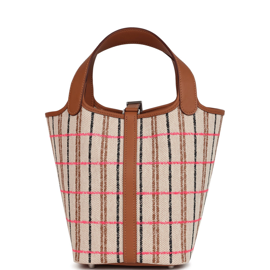 Picotin Lock 18 Gold, Ecru-Beige, Rose Pop, Black Toile H and Fauve Swift and Toile H Palladium Hardware