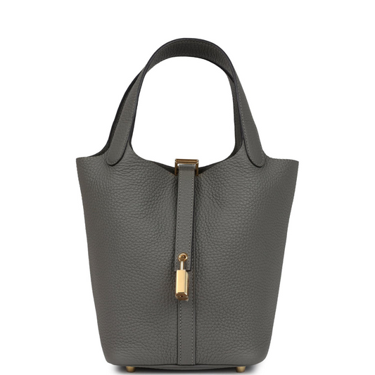 Picotin Lock 18 Gris Meyer Clemence Gold Hardware