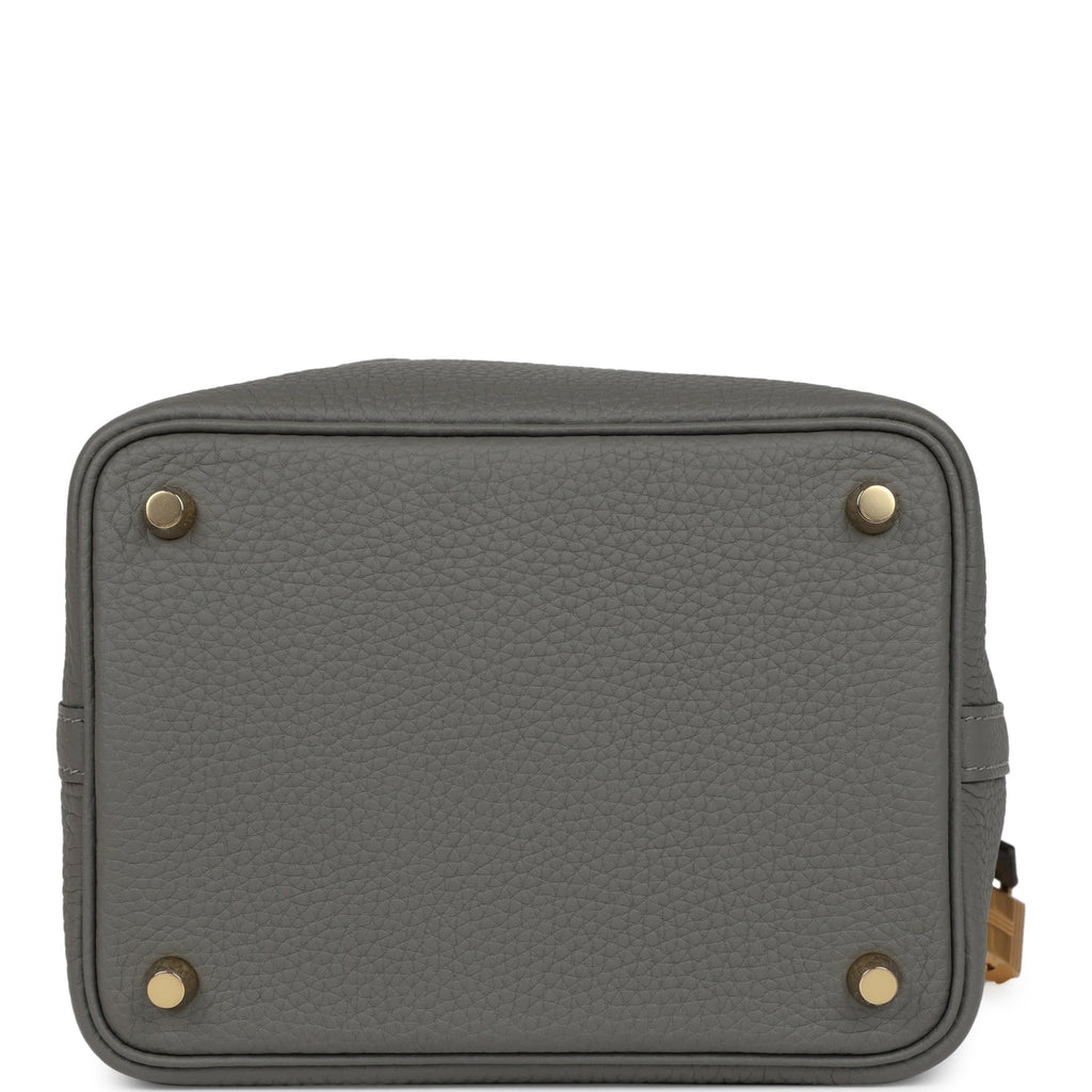 Picotin Lock 18 Gris Meyer Clemence Gold Hardware