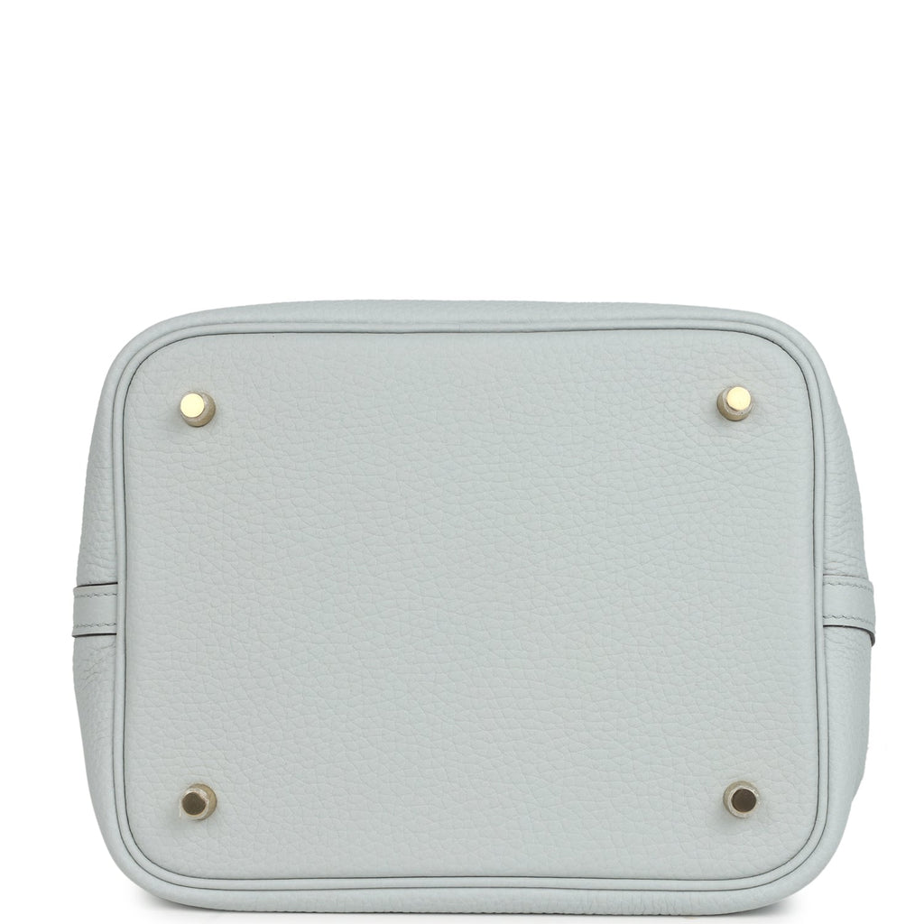 Picotin Lock 22 Bleu Pale Clemence Gold Hardware