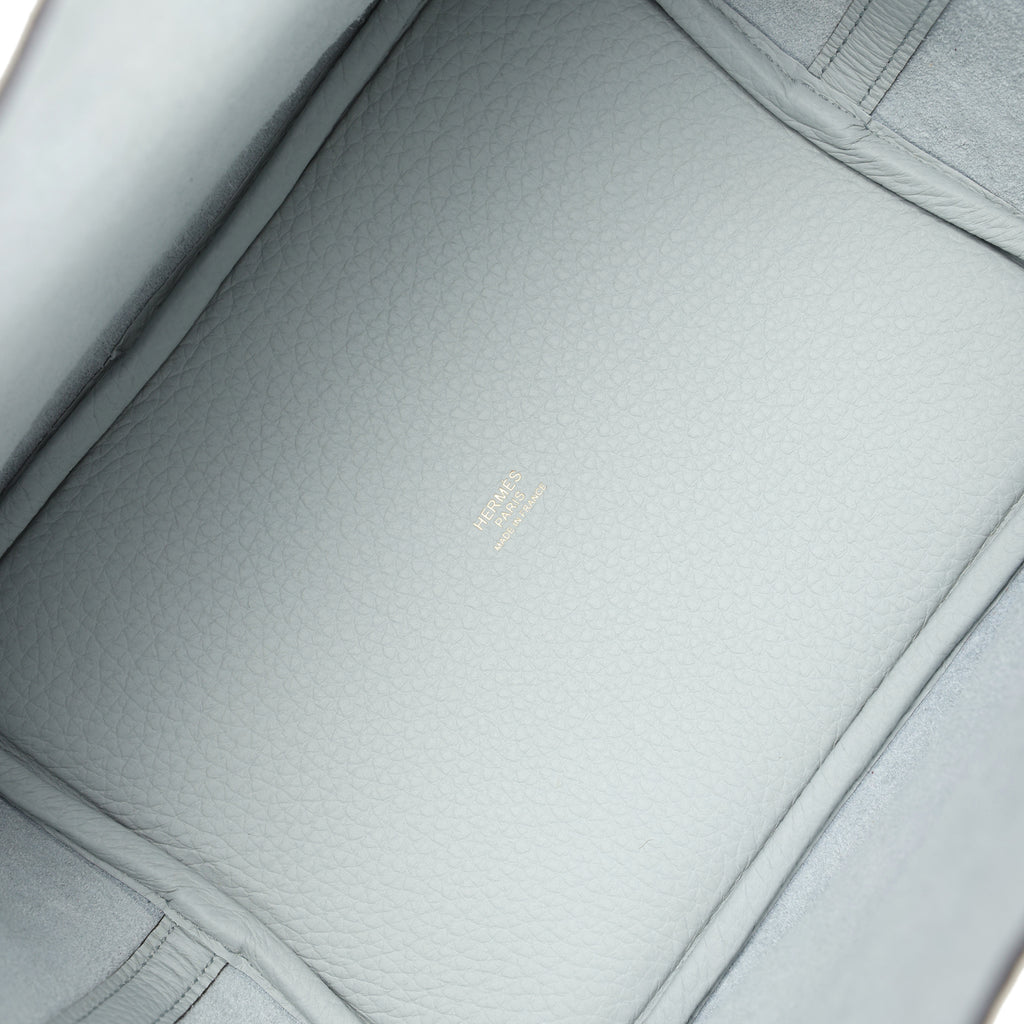 Picotin Lock 22 Bleu Pale Clemence Gold Hardware