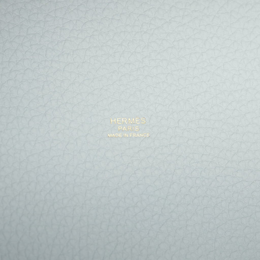 Picotin Lock 22 Bleu Pale Clemence Gold Hardware