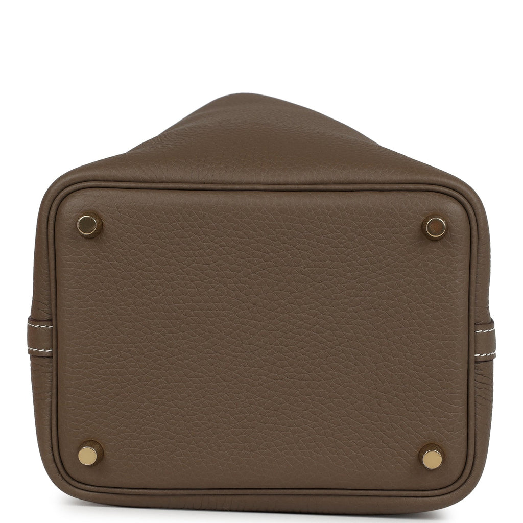 Picotin Lock 18 Etoupe Clemence Gold Hardware