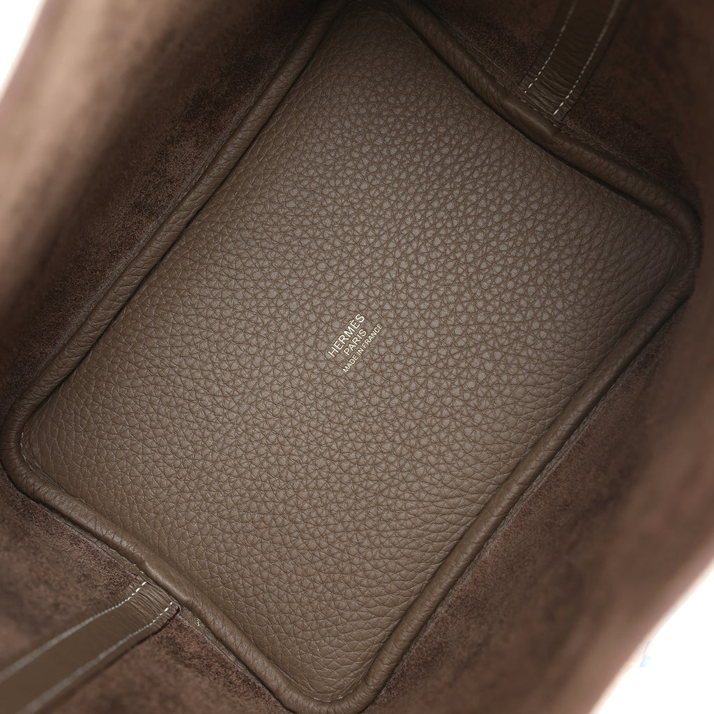 Picotin Lock 18 Etoupe Clemence Gold Hardware