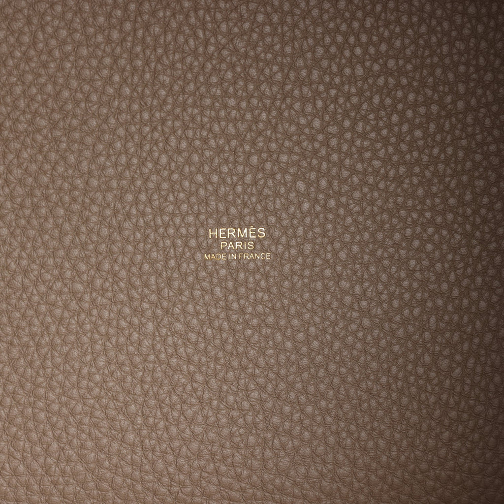 Picotin Lock 22 Etoupe Clemence Gold Hardware