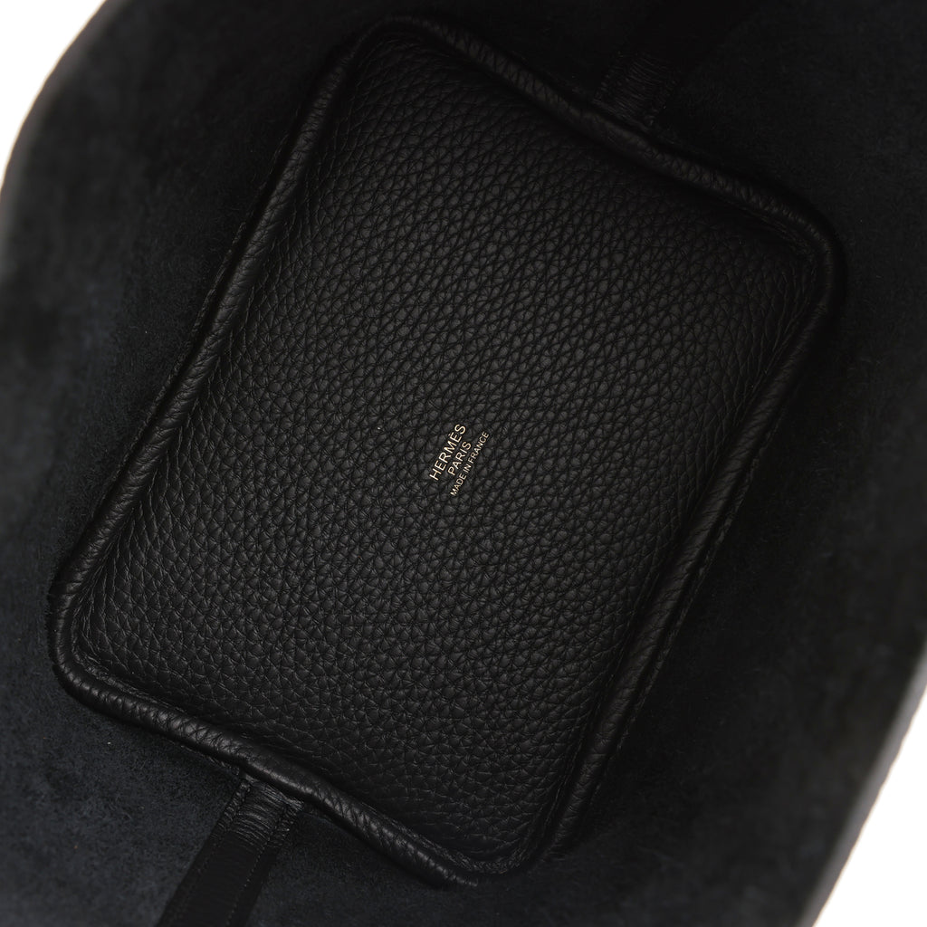 Picotin Lock 18 Black Clemence Gold Hardware