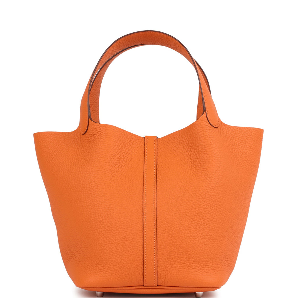 Picotin Lock 22 Orange Clemence Palladium Hardware