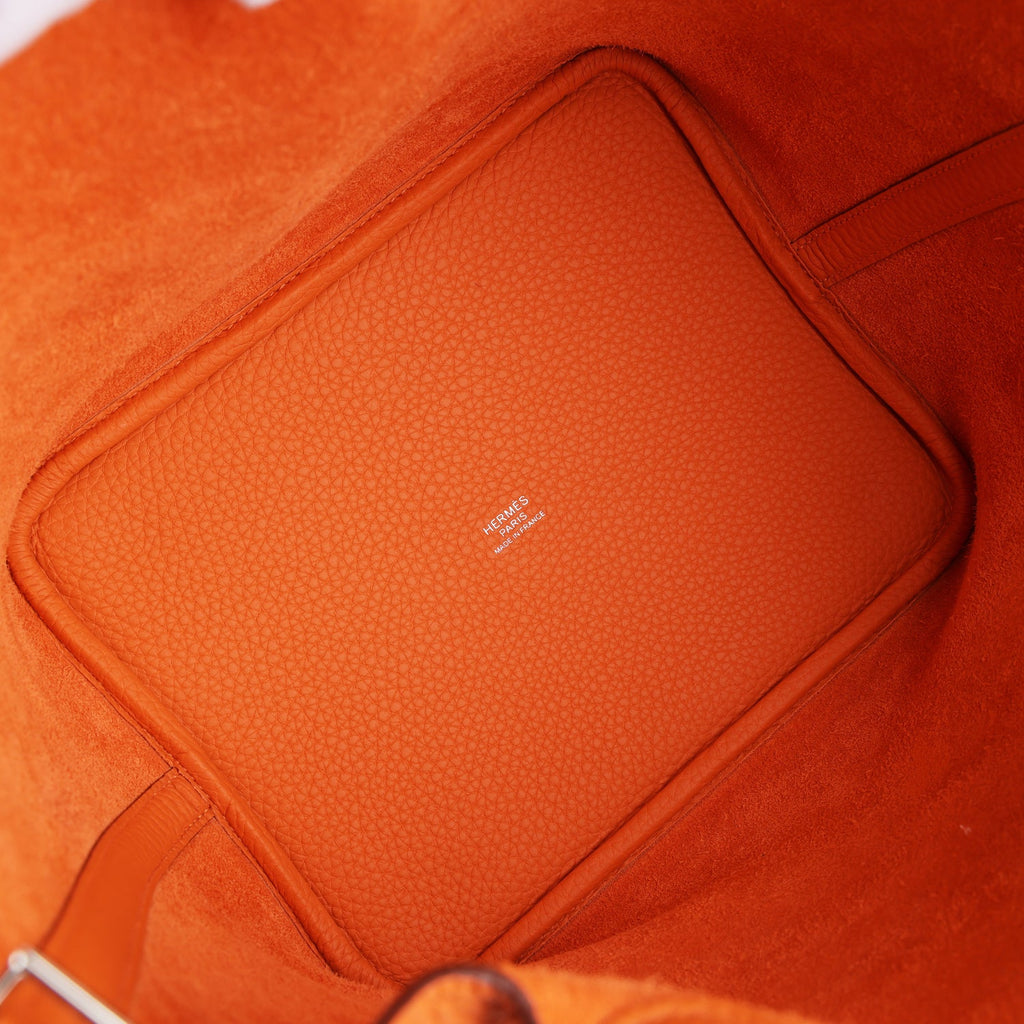 Picotin Lock 22 Orange Clemence Palladium Hardware