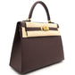 Hermès Kelly 28 Togo Coffee / Gold Hardware 01