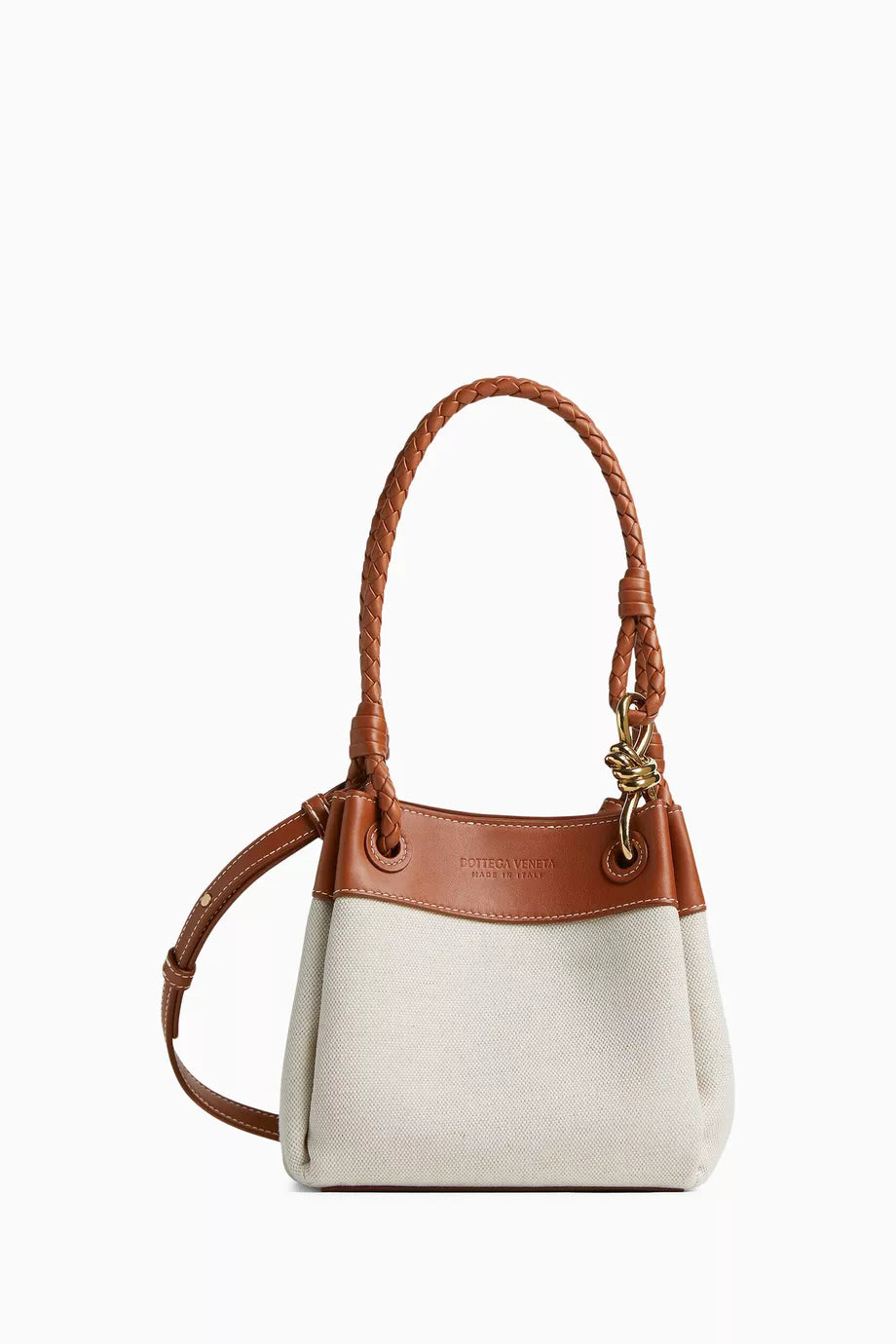 Small Parachute Shoulder Bag Hemp and Leather