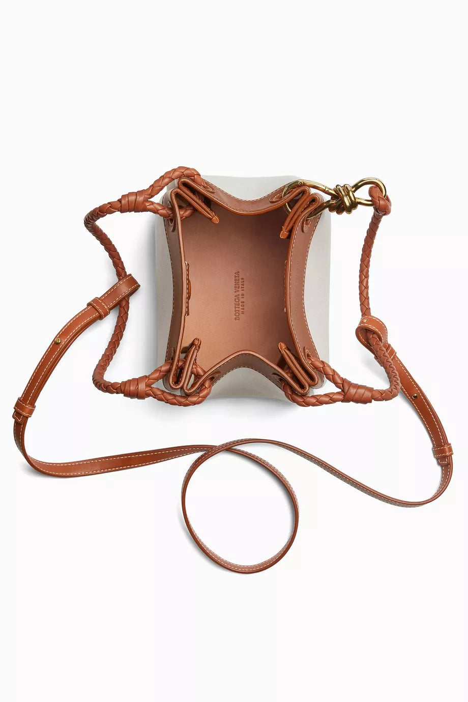 Small Parachute Shoulder Bag Hemp and Leather