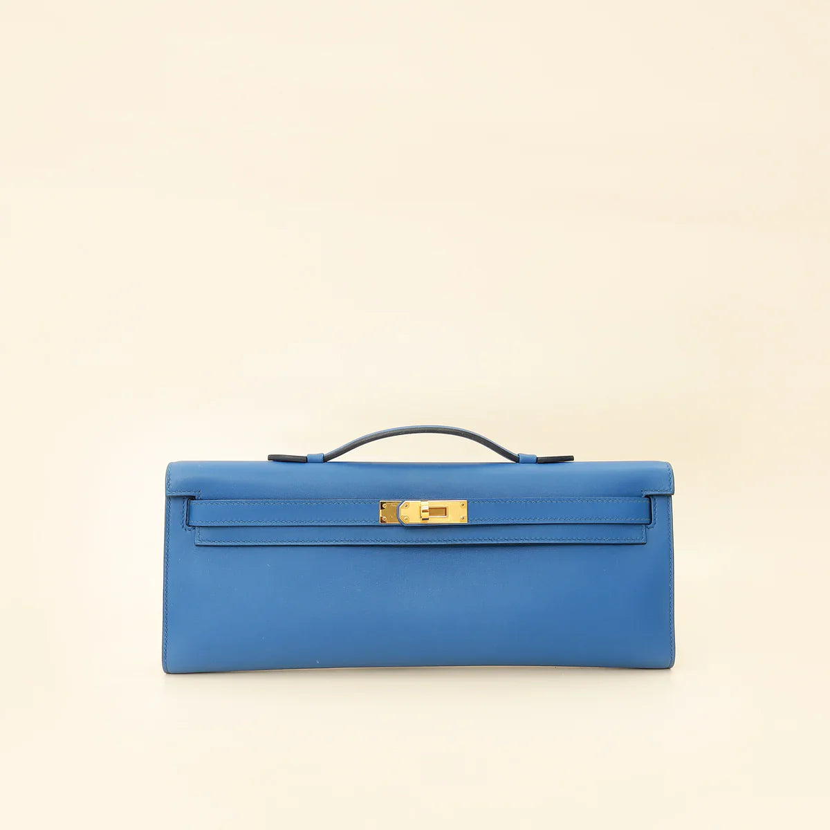 Hermes Bleu Izmir Kelly Cut Clutch