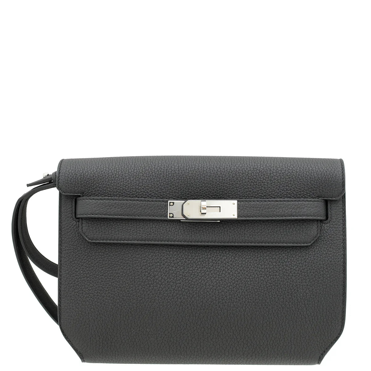 Hermes Noir Kelly Depeches 25 Pouch