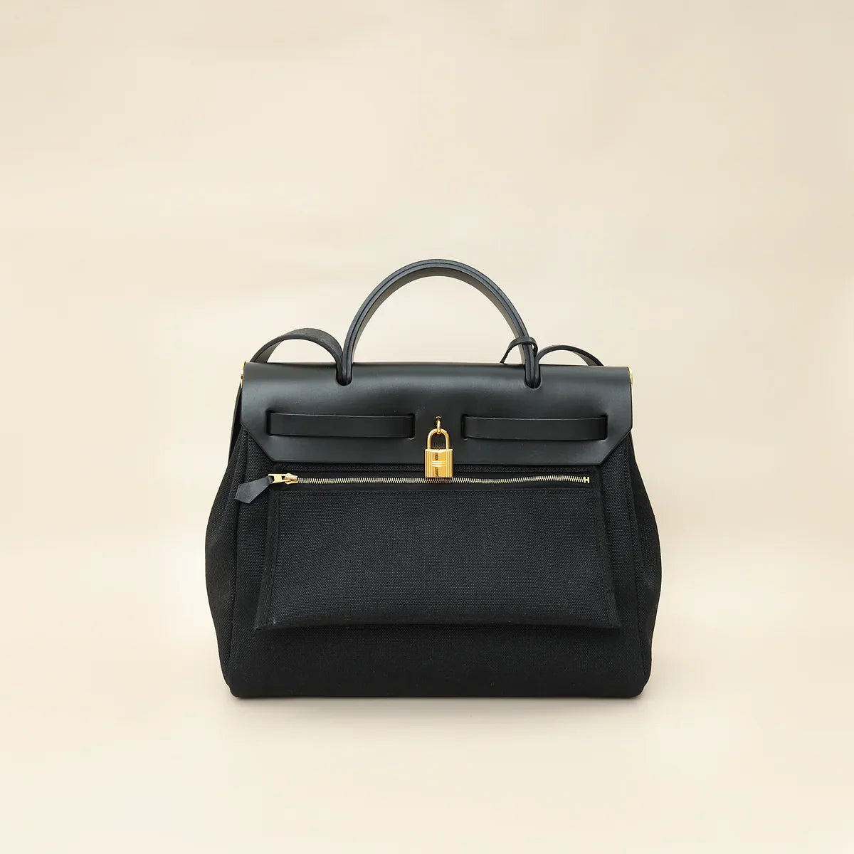 Hermes Noir Herbag Zip 31 Retourne Vache Hunter