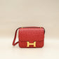 Hermes Rouge Vif Ostrich Constance 18