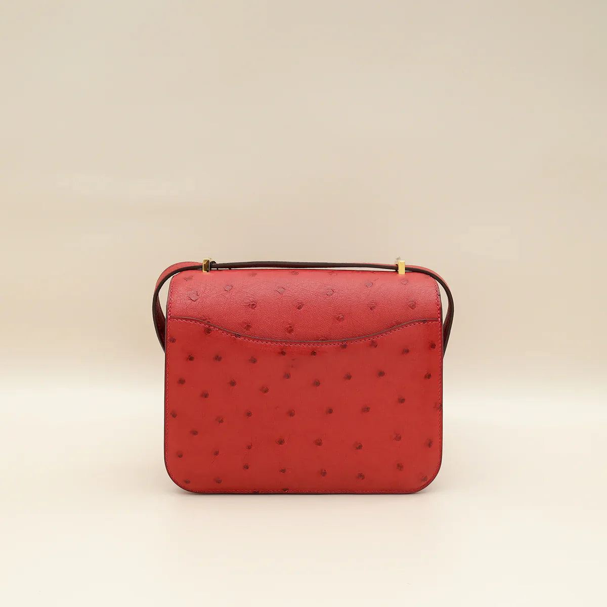 Hermes Rouge Vif Ostrich Constance 18