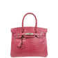 Hermes Fuchsia Shiny Porosus Crocodile Birkin 30