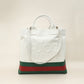 Gucci Tricolor Logo Embossed Tote