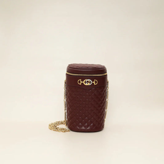 Gucci Burgundy Trapuntata Crossbody/Belt