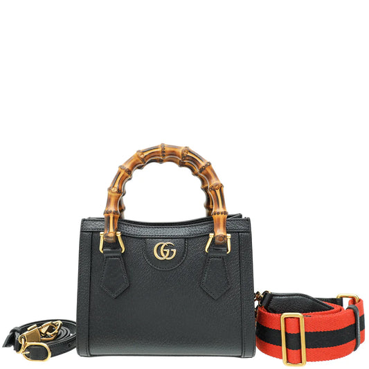 Gucci Black Mini Diana Tote
