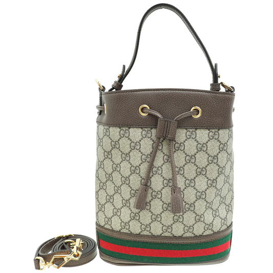 Gucci Bicolor GG Supreme Ophidia Small Bucket